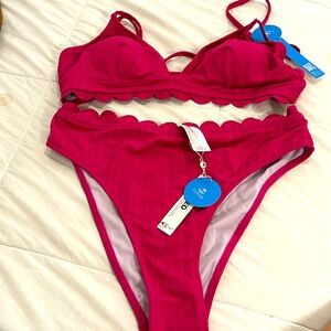CUPSHE High-Leg Bikini Set / NWT